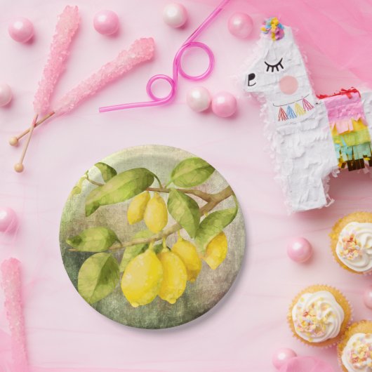 Lemons schilderen papieren bordje (Feest)