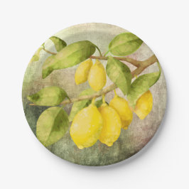 Lemons schilderen papieren bordje