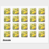 Lemons schilderen vierkante sticker (Vel)