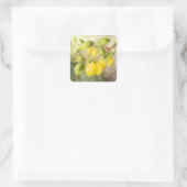 Lemons schilderen vierkante sticker (Tas)