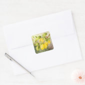 Lemons schilderen vierkante sticker (Envelop)