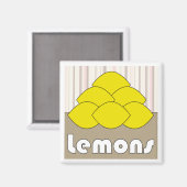 Lemons serie 3 vierkante magneet (Voorkant / Achterkant)