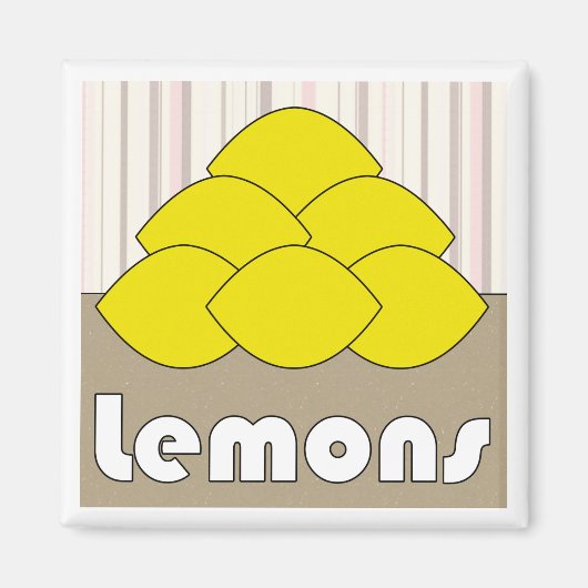 Lemons serie 3 vierkante magneet (Voorkant)