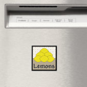 Lemons serie 4 vierkante magneet (Insitu (Vaatwasser))
