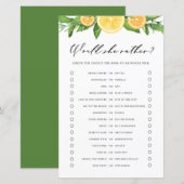 Lemons Sinaasappels Mocht ze een beter Baby shower (Voorkant / Achterkant)