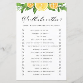 Lemons Sinaasappels Mocht ze een beter Baby shower