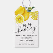 Lemons Sip Sip Hooray Favor Vrijgezellenfeest Cadeaulabel (Voorkant)