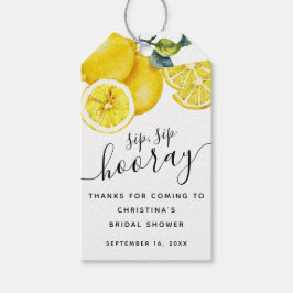 Lemons Sip Sip Hooray Favor Vrijgezellenfeest Cadeaulabel