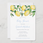 Lemons Sky Blue Little Boy Baby shower Kaart (Voorkant)