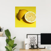 Lemons Slices Fruit Photography Poster (Thuiskantoor)