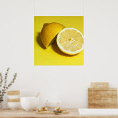 Lemons Slices Fruit Photography Poster (Keuken)