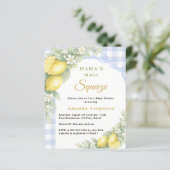 Lemons squeeze bow boy Baby Shower invitation (Staand voorkant)