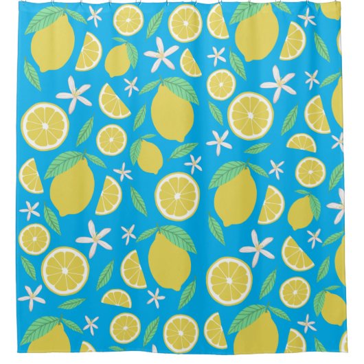 Lemons Sunshine Citrus Fruit Douchegordijn (Voorkant)