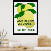 Lemons Tequila Funny Poster 20 x 28 (Keuken)