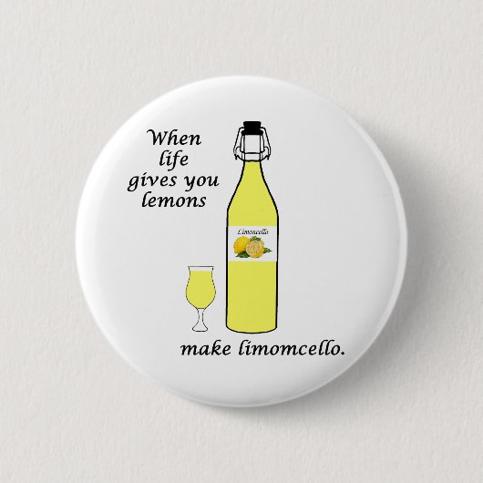 Lemons to Limoncello Ronde Button 5,7 Cm (Voorkant)