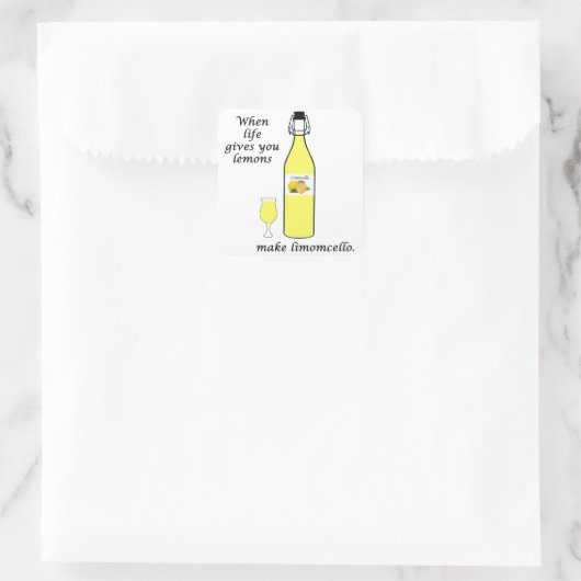 Lemons to Limoncello Vierkante Sticker (Tas)