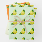 Lemons Triple Pack Wrapping Paper (In situ)