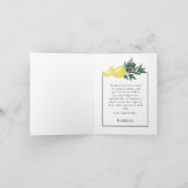 Lemons | Tropisch Vrijgezellenfeest zwarte olijven Bedankkaart (Binnen)