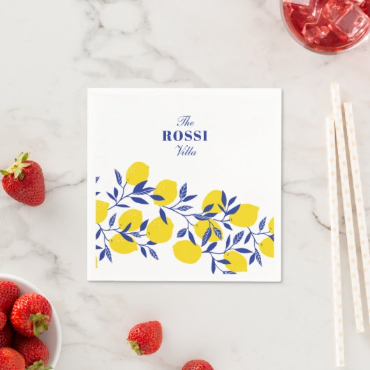 Lemons Tropische Middellandse Zee Toscaan Servet (Insitu)