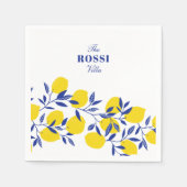 Lemons Tropische Middellandse Zee Toscaan Servet (Voorkant)