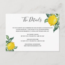 Lemons trouwgegevens invullen kaart