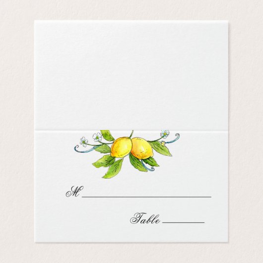  lemons trouwplaatskaart kaart (Buitenkant ongevouwen)