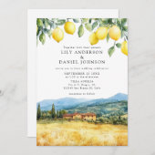 Lemons Tuscan Scene Italian Wedding Kaart (Voorkant / Achterkant)