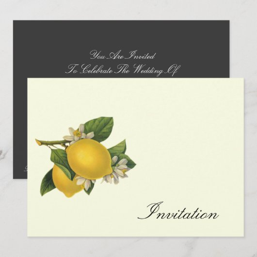 Lemons -  uitnodigingen (Voorkant / Achterkant)