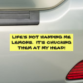 Lemons van het leven in mijn hoofd bumpersticker (Op auto)