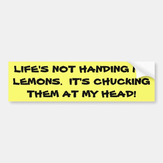 Lemons van het leven in mijn hoofd bumpersticker (Voorkant)