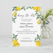 Lemons Verander de datum bruiloft Save The Date (Staand voorkant)