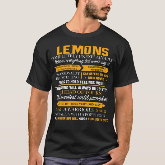 LEMONS volledig onverklaarbaar T-shirt (Voorkant)