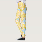Lemons voor Bleke blauwe achtergrondLeggings Leggings (Links)