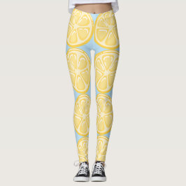 Lemons voor Bleke blauwe achtergrondLeggings Leggings