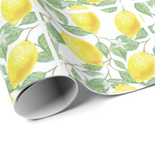 Lemons voor wijnontwerp cadeaupapier