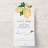 Lemons Vrijgezellenfeest Advice Kaart Uitnodiging (Binnen)