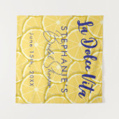 Lemons Vrijgezellenfeest Photo Booth Achtergrond T Wandkleed (Voorkant (horizontaal))