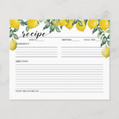 Lemons Vrijgezellenfeest Recipe Kaart (Voorkant)