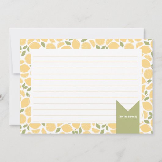 Lemons Vrijgezellenfeest Recipe Kaart (Achterkant)