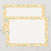 Lemons Vrijgezellenfeest Recipe Kaart (Voorkant / Achterkant)