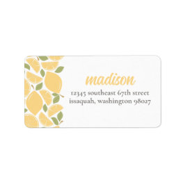 Lemons Vrijgezellenfeest Retour Adres Label