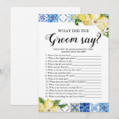 Lemons Wat zei de bruidegom zeggen Vrijgezellenfee Kaart (Voorkant / Achterkant)