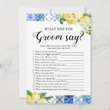 Lemons Wat zei de bruidegom zeggen Vrijgezellenfee