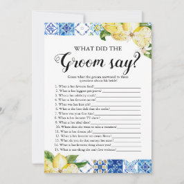 Lemons Wat zei de bruidegom zeggen Vrijgezellenfee Kaart