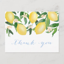 Lemons Waterverf Shower Dank u Briefkaart