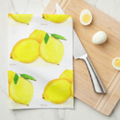 Lemons Waterverf Yellow Fruit Country Farmhouse Theedoek (Quarter Fold)