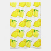 Lemons Waterverf Yellow Fruit Country Farmhouse Theedoek (Verticaal)