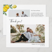 Lemons Weddenschap Foto Bedankkaart (Voorkant / Achterkant)