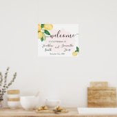 Lemons Weddenschap Welkomstteken Roze Shower Poster (Keuken)