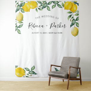Lemons WEDDING Backdrop Fotocabine Wandkleed